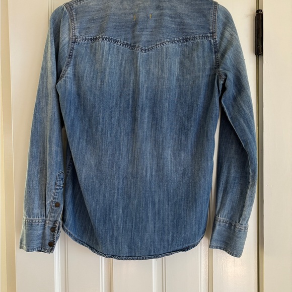Madewell Blue Denim Shirt with Pockets - Picture 2 of 2